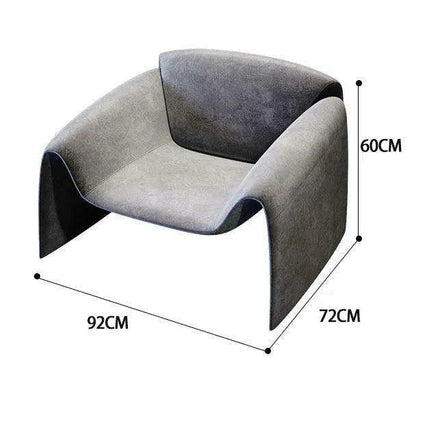 Nordic Elegance: Space-Efficient Leather Armchair for Contemporary Homes