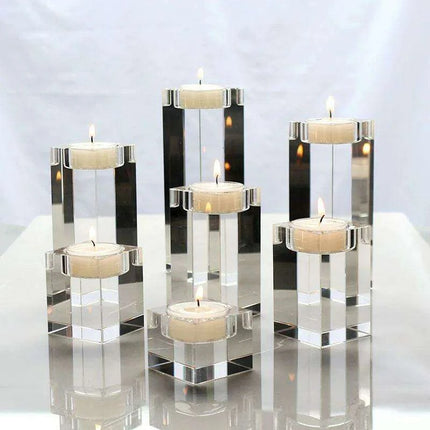 Elegant K9 Crystal Tealight Holders – Enhance Your Home Decor and Special Occasions