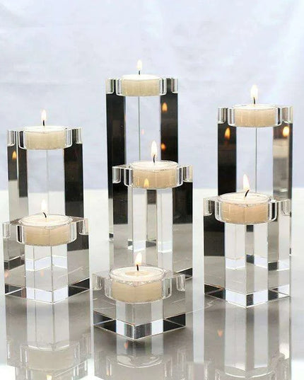 Elegant K9 Crystal Tealight Holders – Enhance Your Home Decor and Special Occasions