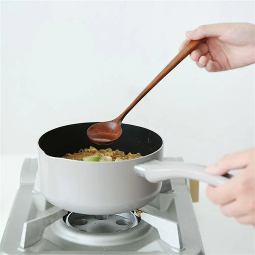 Eco-Friendly Wooden Ladle and Fork Set for Cooking and Serving