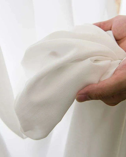 Modern Solid White Sheer Curtains