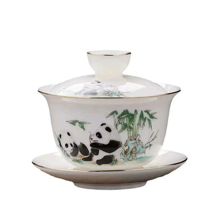 Exquisite Goat Fat Jade Porcelain Kungfu Tea Set for an Enriching Tea Experience
