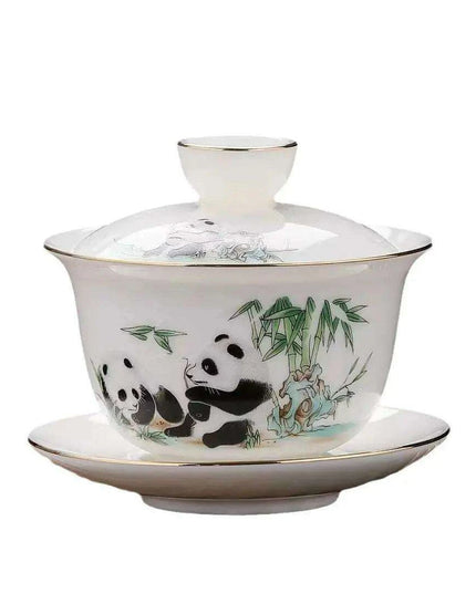 Exquisite Goat Fat Jade Porcelain Kungfu Tea Set for an Enriching Tea Experience