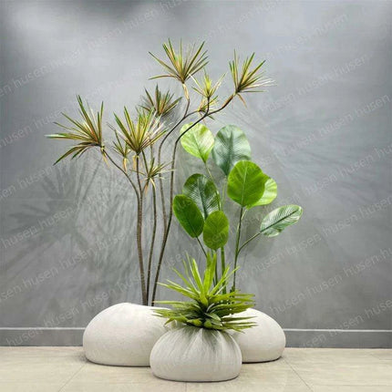 European Chic Tree-Adorned Floor Vase Set for Elegant Decor