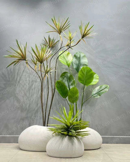 European Chic Tree-Adorned Floor Vase Set for Elegant Decor