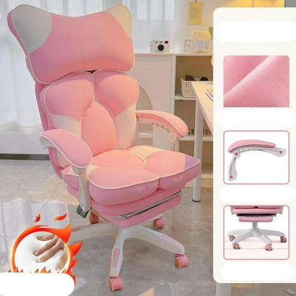 Nordic Luxe Gaming Chair with Genuine Leather and 360-Degree Swivel