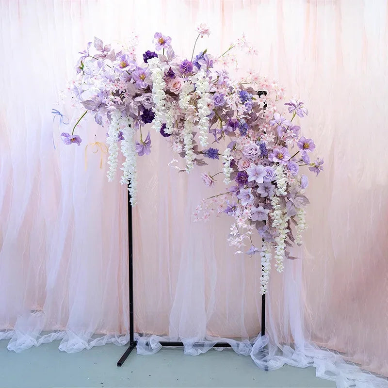 Lavender Hydrangea Silk Flower Row – Wedding Arch & Centerpiece