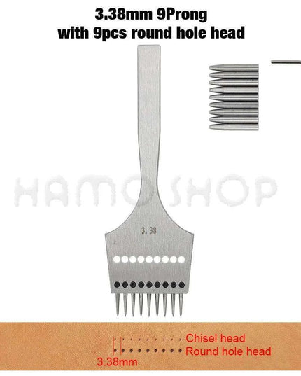 Premium Interchangeable Round Chisel Tool Set for Leather Crafting
