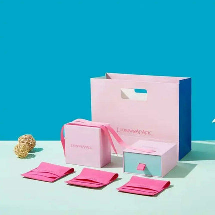 Luxury Customizable Jewelry Packaging Set with Elegant Drawer Box and Microfiber Pouches for Brand Elevation