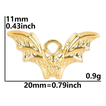 Beads Cage77 Punk Animal Charm Pendant - Gold Plated Stainless Steel