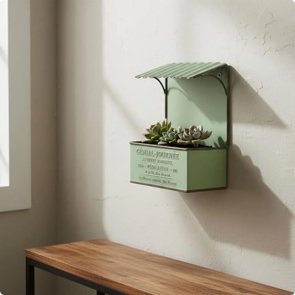Shop1104398223 House-Shaped Heavy Duty Planter Box with Text Roof Desi