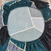 Elegant Geometric Blue-Grey Stretch Chair Covers for Stylish Dining Experiences