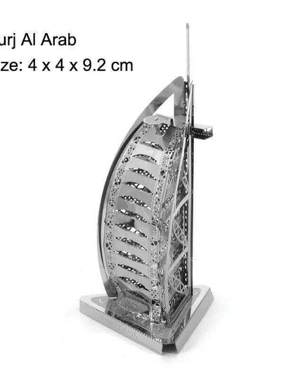 Global Landmark 3D Metal Puzzle Set: Construct and Discover Iconic Structures