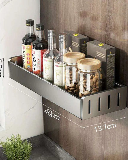 Space-Saving Aluminum Kitchen Shelf System