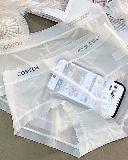 Ice Silk Quick Dry Women's Seamless Briefs - Stylish and Comfortable Lingerie in Solid Colors