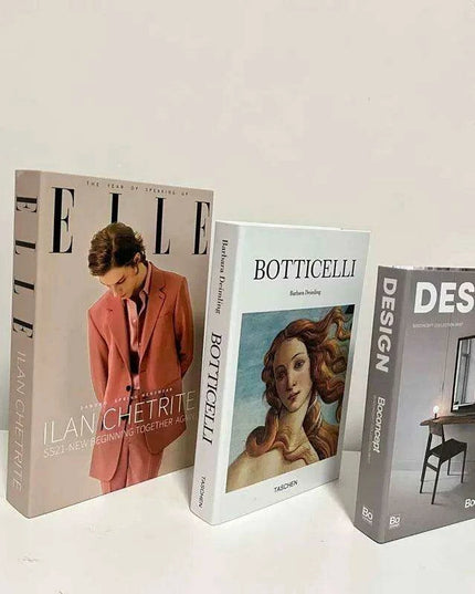 Elegant 3-Piece Decorative Faux Book Set for Home Décor