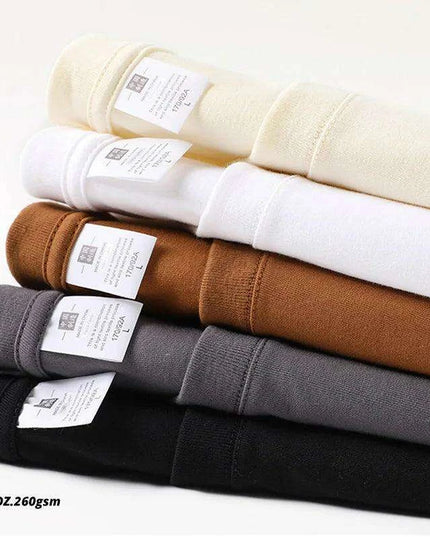 Men's Premium Heavyweight Cotton Oversized Summer T-Shirt - Short Sleeve O-Neck