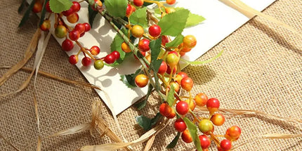 70cm Christmas Berry Branches DIY Multicolor Simulation Red Berries Photo Props Floral Arrangement Christmas Decorations 70cm-christmas-berry-branches-diy-multicolor-simulation-red-berries-photo-props-floral-arrangement-christmas-decorations