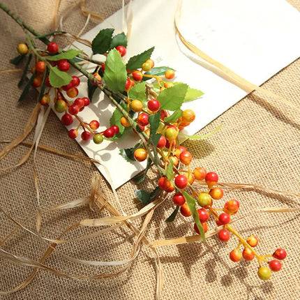 70cm Christmas Berry Branches DIY Multicolor Simulation Red Berries Photo Props Floral Arrangement Christmas Decorations 70cm-christmas-berry-branches-diy-multicolor-simulation-red-berries-photo-props-floral-arrangement-christmas-decorations