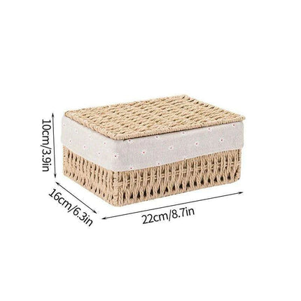 Stylish Woven Storage Basket – Versatile Organizer for Toys, Snacks, and Clothing with Convenient Handles