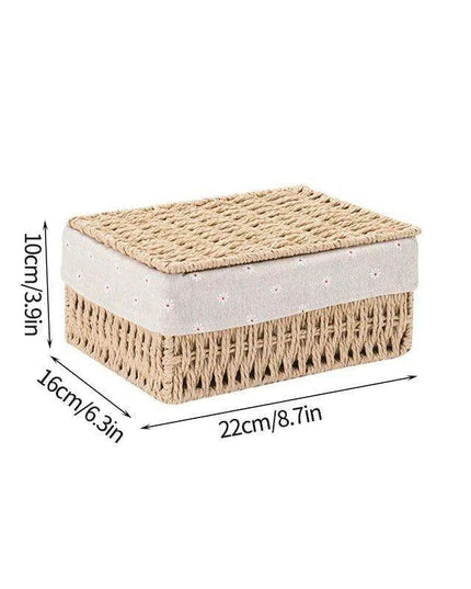 Stylish Woven Storage Basket – Versatile Organizer for Toys, Snacks, and Clothing with Convenient Handles