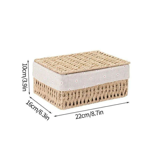 Stylish Woven Storage Basket – Versatile Organizer for Toys, Snacks, and Clothing with Convenient Handles