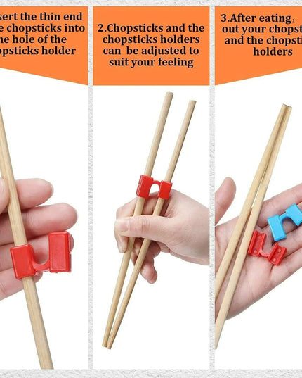 Set of 5 Easy-to-Use Reusable Chopstick Training Helpers - Perfect for Mastering Dining Skills