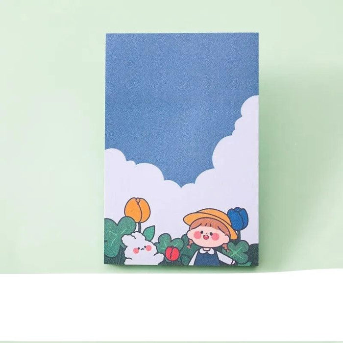 Charming Bear Cartoon Sticky Notes - Set of 80 for Office, School, and Home Organization