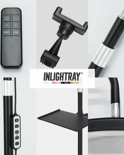 Professional LED Nail Salon Lamp with Remote Control and Built-in Metal Tray for Enhanced Beauty Treatments