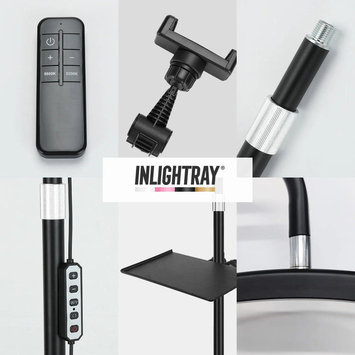 Professional LED Nail Salon Lamp with Remote Control and Built-in Metal Tray for Enhanced Beauty Treatments