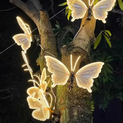 LED Fluttering Butterfly Wings Decoration | Realistic Moving 2pcs, 40cm & 60cm