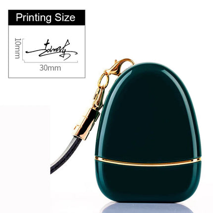 Personalized Name Stamp with Keychain for Clothing & Paper