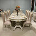 Neoclassical Solid Wood Dining Ensemble with 8 Chairs for Family Entertaining