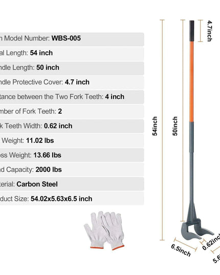 Heavy-Duty 41-Inch Carbon Steel Pallet Pry Bar Tool for Efficient Woodworking