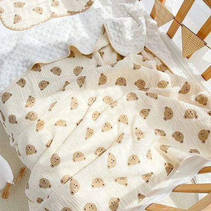 Autumn Comfort Fleece Baby Swaddle and Quilt Blanket