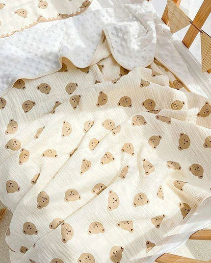 Autumn Comfort Fleece Baby Swaddle and Quilt Blanket