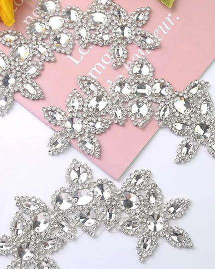Sparkling Crystal-Studded Rhinestone Waist Appliqué Belt