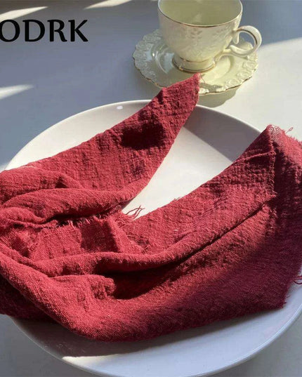 Sophisticated 10-Piece Linen-Cotton Blend Napkin Set