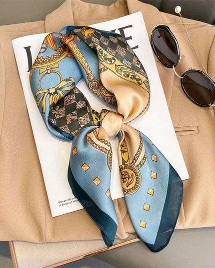 Chic Toddler Elegance: Luxurious 70x70cm Silk Scarf for Ages 6 Months to 4 Years