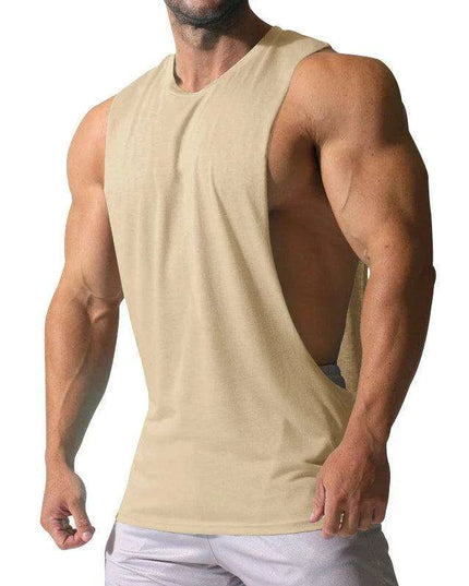 Spring/Summer Men's Casual Sleeveless Muscle Tank Top - Solid Color Sweetheart T-shirt