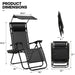 Sleek Black Mesh Reclining Lounge Chair with Adjustable Headrest and Convenient Side Tray - Perfect for Outdoor Relaxation