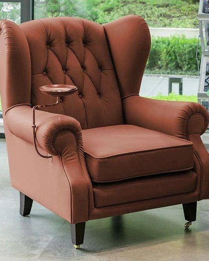 Elegant Leather Wingback Chair for Modern Living Areas