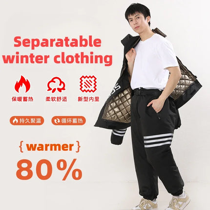 Global Blooming Winter Windproof Motorcycle Suit - Thick Graphene Line