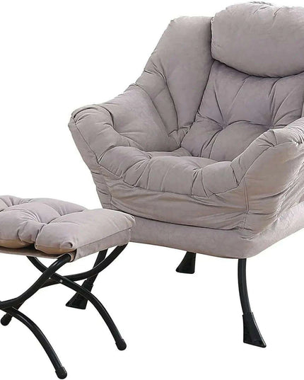 Elegant Lounge Chair Ensemble with Ottoman and Storage Compartment