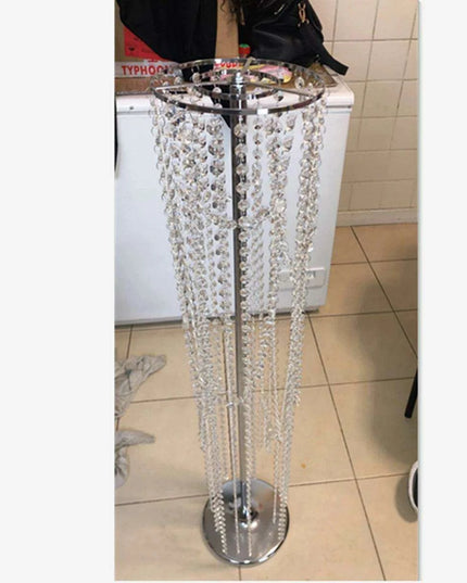 Luxurious Acrylic Crystal Centerpiece Collection - 6 Pieces, 110CM Diameter