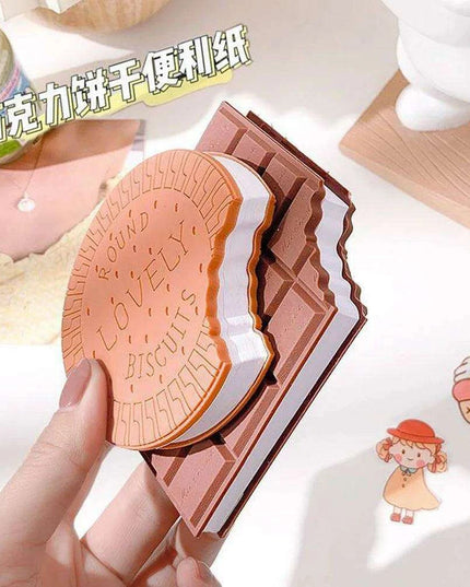 Chocolate Delight Scented Sticky Notes - Playful Memo Pad for Creative Inspiration