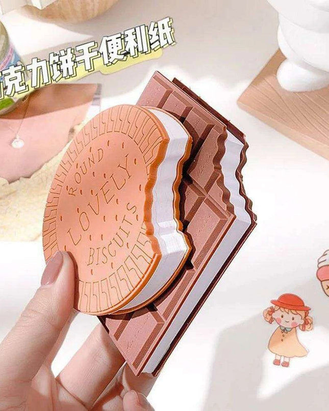Chocolate Delight Scented Sticky Notes - Playful Memo Pad for Creative Inspiration