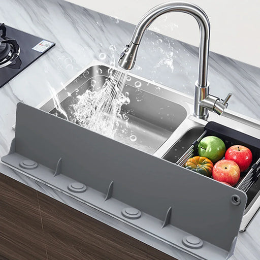 Elegant Kitchen Solution: Silicone Sink Splatter Guard for Effortless Cleanup