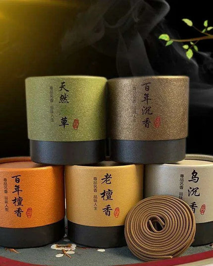 Natural Sandalwood Incense Coils - 4 Hour Air Purifying Fragrance for Home and Bedroom Decor (48 Pieces)