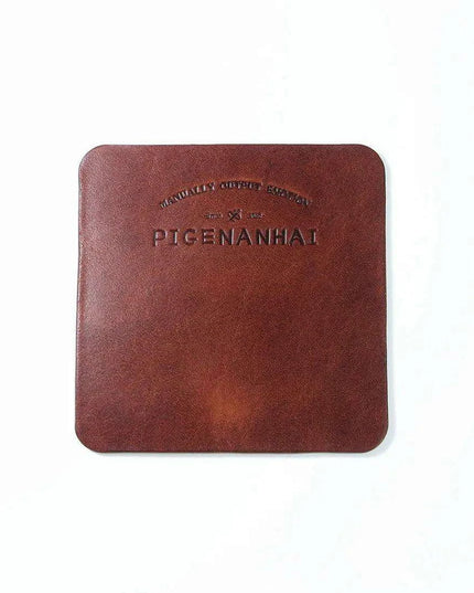 Elegant Handcrafted Italian Leather Coasters - Premium Heat-Resistant Drink Mats